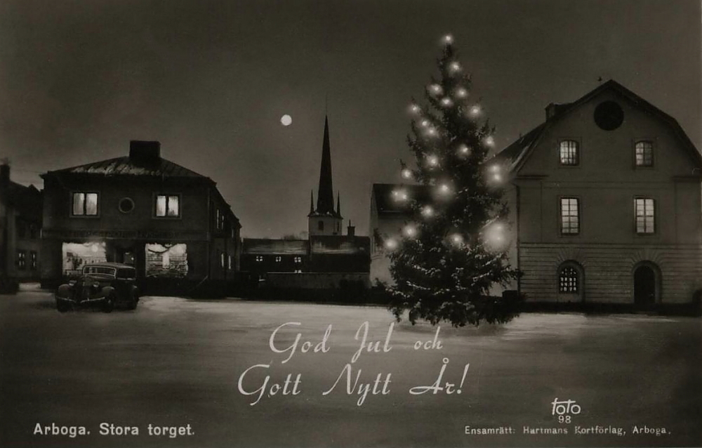 Arboga Stora Torget 1943..God Jul och Gott Nytt År