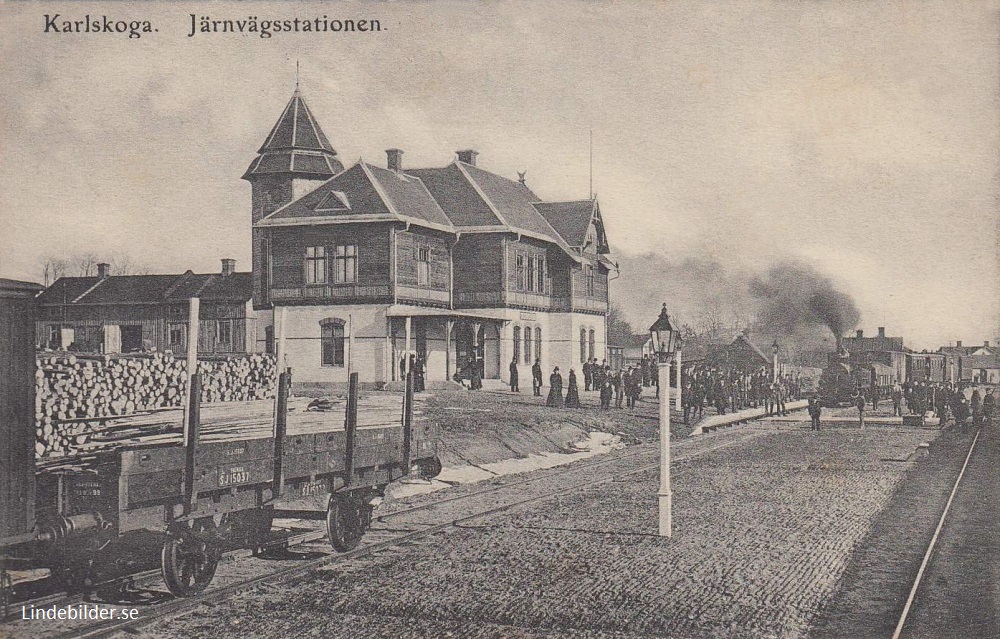 Karlskoga, Järnvägsstationen 1904