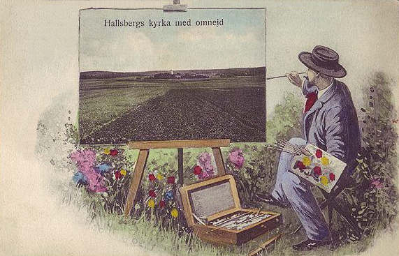 Hallsberg Kyrka med omnejd 1911
