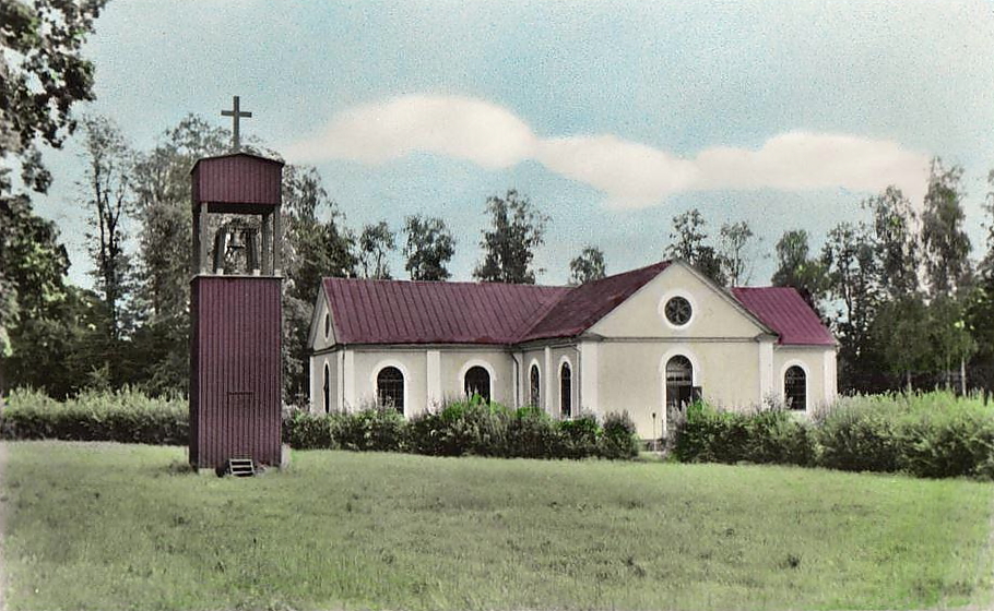 Sala, Sätra Brunn, Kyrkan och Klockstapeln 1961
