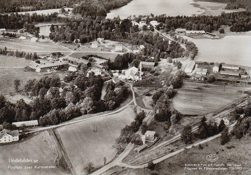 Flygfoto över Karmansbo 1963