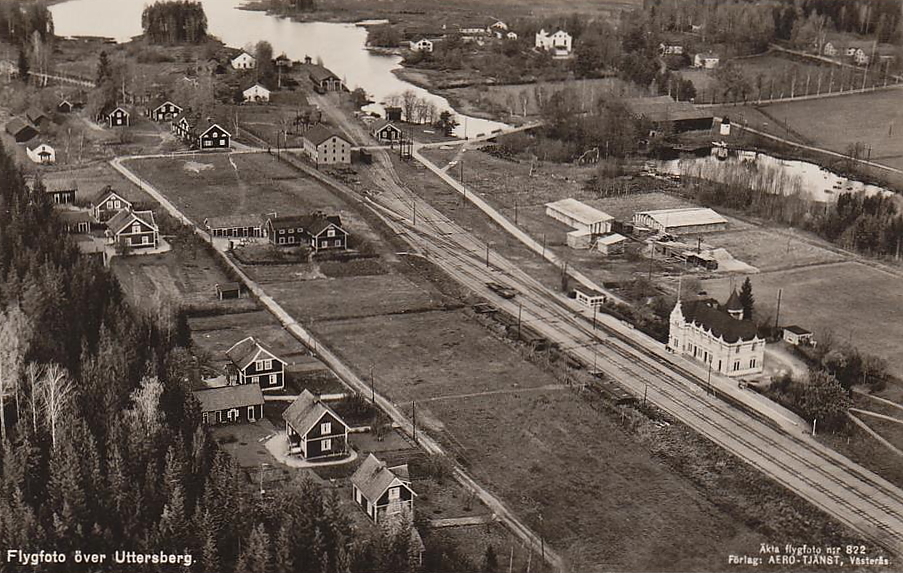 Skinnskatteberg, Flygfoto över Uttersberg 1938