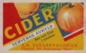 Filipstad, AB Sveabryggerier, Cider