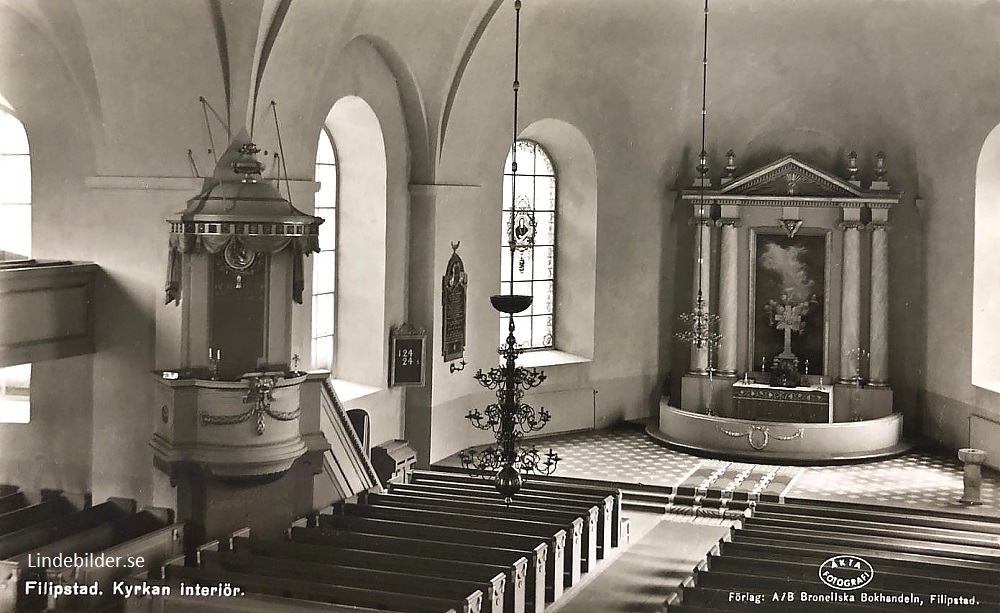 Filipstad, Kyrkan interiör 1951