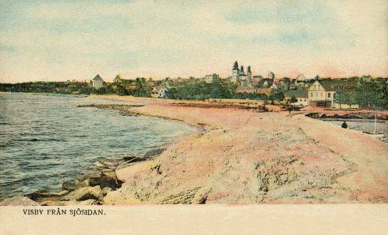 Gotland, Visby Från Sjösidan 1906