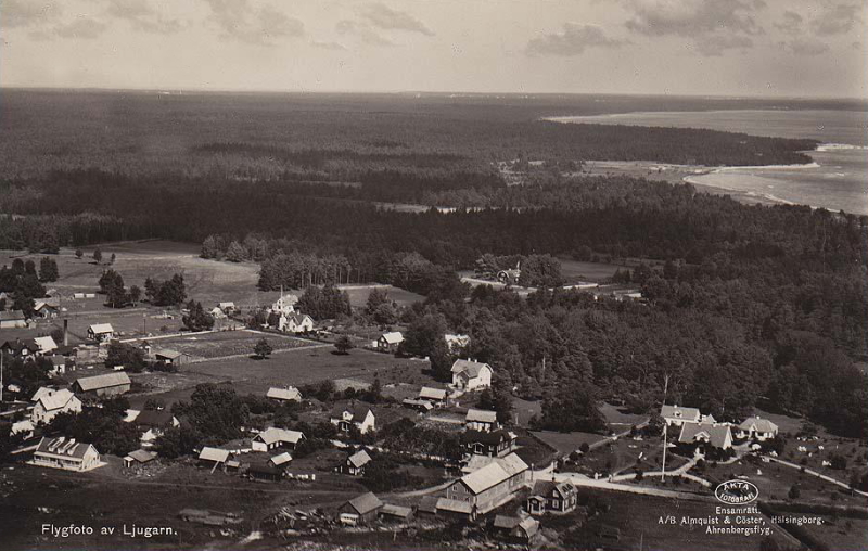Gotland, Flygfoto över Ljugarn 1937