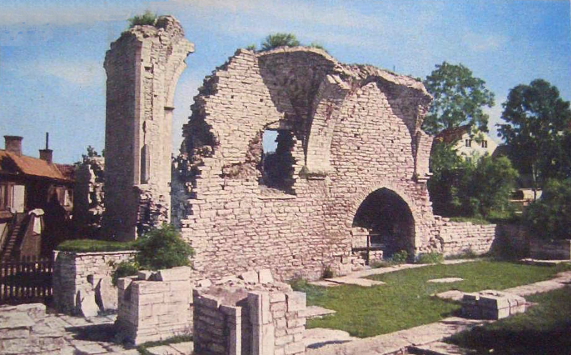Gotland, Visby,  St Per, St Hans ruiner 1950
