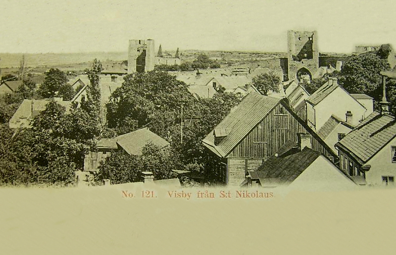 Gotland, Visby från St Nicolaus 1902