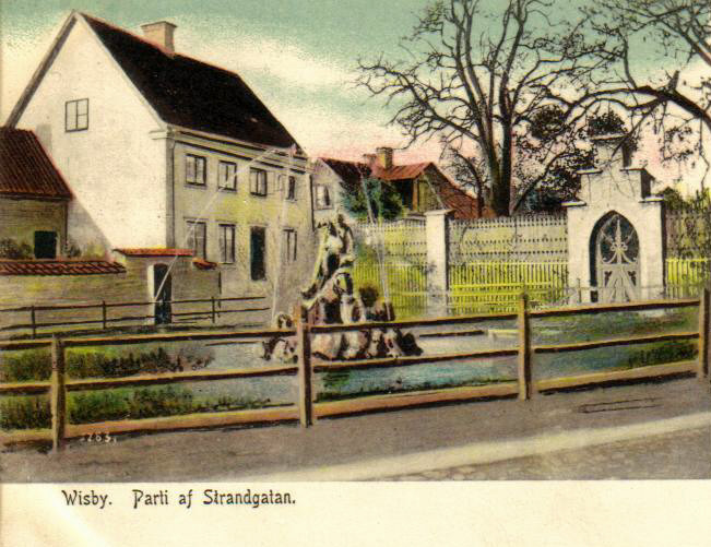 Gotland, Visby, Parti av Strandgatan 1904