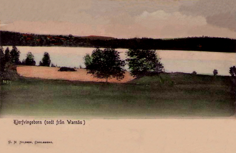Hällefors, Kjerfvingborn, Sedt från Warnäs 1910