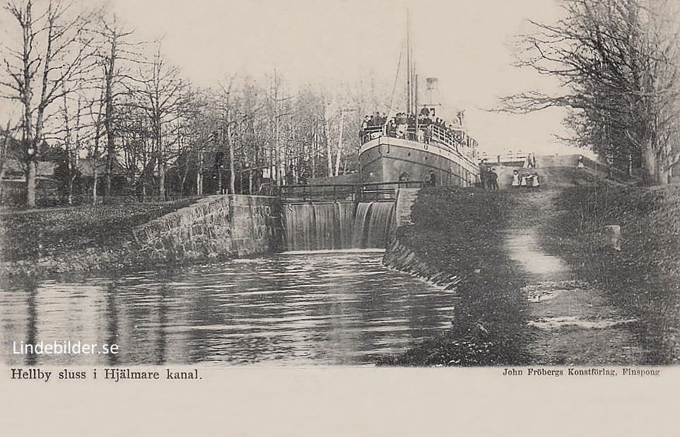 Hellby Sluss i Hjälmare kanal 1903