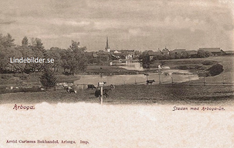 Arboga, Staden med Arboga-ån 1901