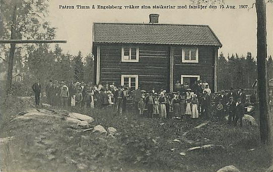 Fagersta, Patron Timm Å Engelsberg Vräker sina Statkarlar med familjer den 19Aug 1907