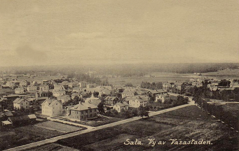 Sala, Vy av Vasastaden 1918