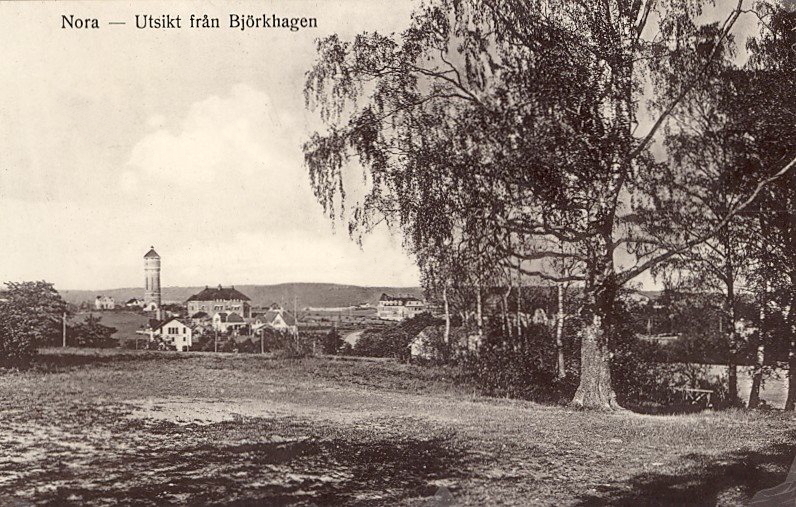 Nora, Utsikt från Björkhagen 1915