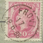 Frövi Frimärke 17/6 1886