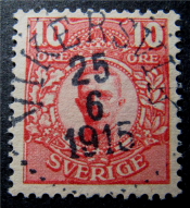 Vikersvik Frimärke 25/6 1915