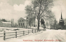Kopparberg Skolhuset, Klockstapeln och Kyrkan 1911
