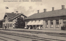 Hällefors, Grythyttehed Hotellet och Järnvägsstationen 1912