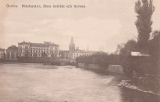 Örebro, Riksbanken, Stora Hotellet och Kyrkan 1918