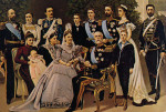 Kung Oscar II med familj
