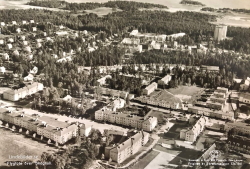 Flygfoto över Skoghall 1961