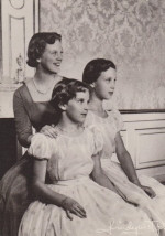 Margrete, Anne-Marie och Benedikte Döttrar till Ingrid av Sverige 1957