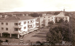Krylbo. Vasahuset, Kommunalhuset och Tingshuset vid Stationsgatan 1947