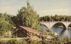 Utsikt över Trädgårdsvillans Terass samt Bron 1953