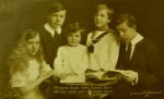 Ingrid, Gustav Adolf, Carl Johan, Bertil och Sigvard 1921