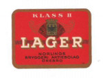 Örebro Norlings Bryggeri Lager Klass II