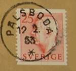 Pålsboda Frimärke 12/2 1953