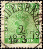 Lindesberg Frimärke 2/3 1872