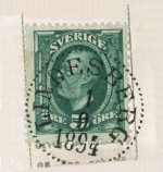 Lindesberg Frimärke 1/9 1894