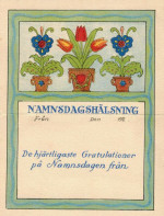 Kumla, Hjorttorp 1924 Namnsdagshälsning