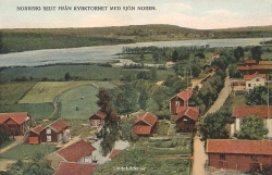 Norberg sedt  från Kyrktornet med sjön Noren