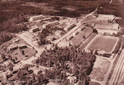 Flygfoto över Lesjöfors 1961