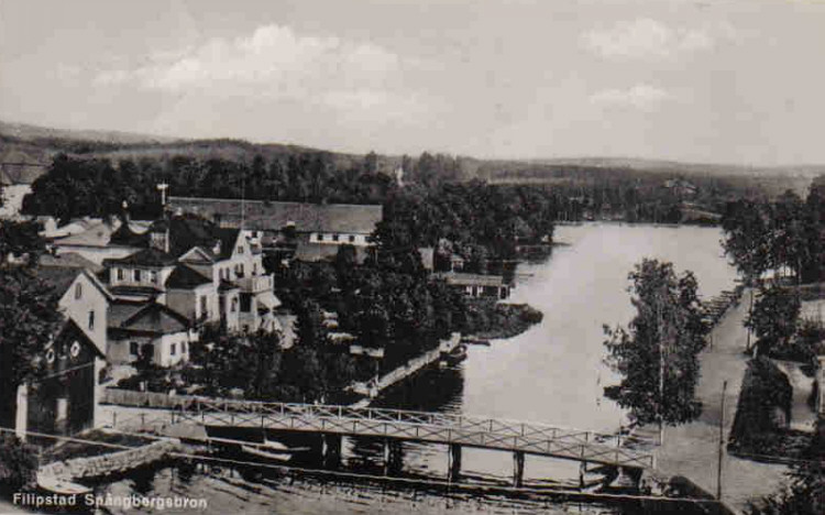 Filipstad Spångbergsbron 1945