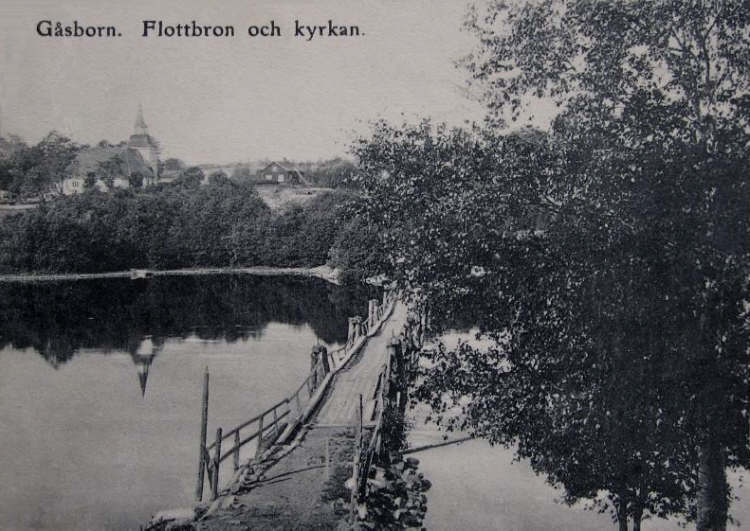 Filipstad, Gåsborn Flottbron och Kyrkan 1918