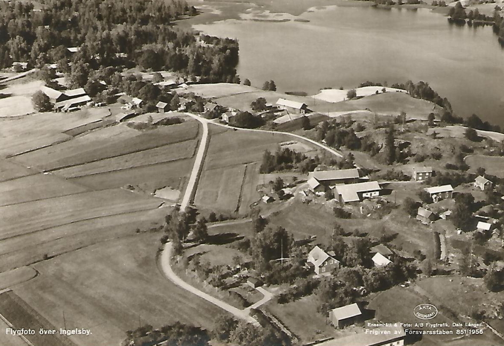 Askersund, Flygfoto över Ingelsby 1956