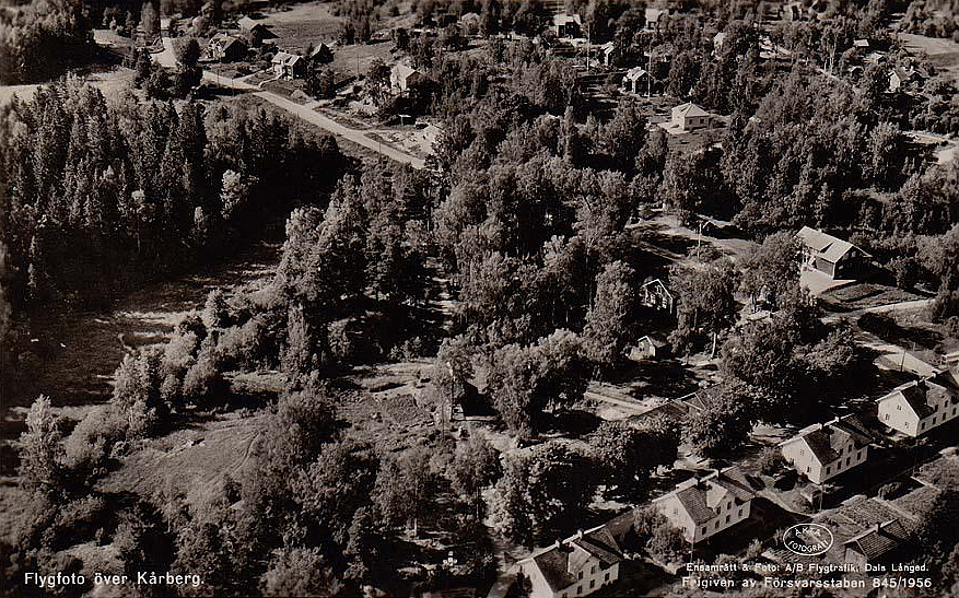 Askersund, Flygfoto över Kårberg 1956