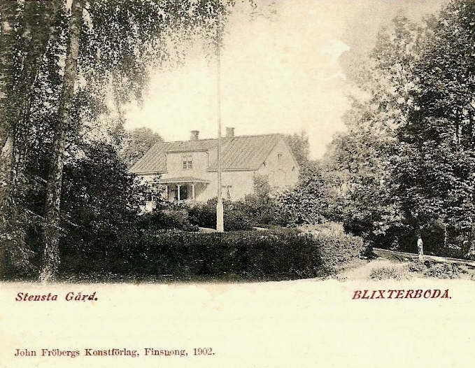 Blixterboda Stensta Gård 1902