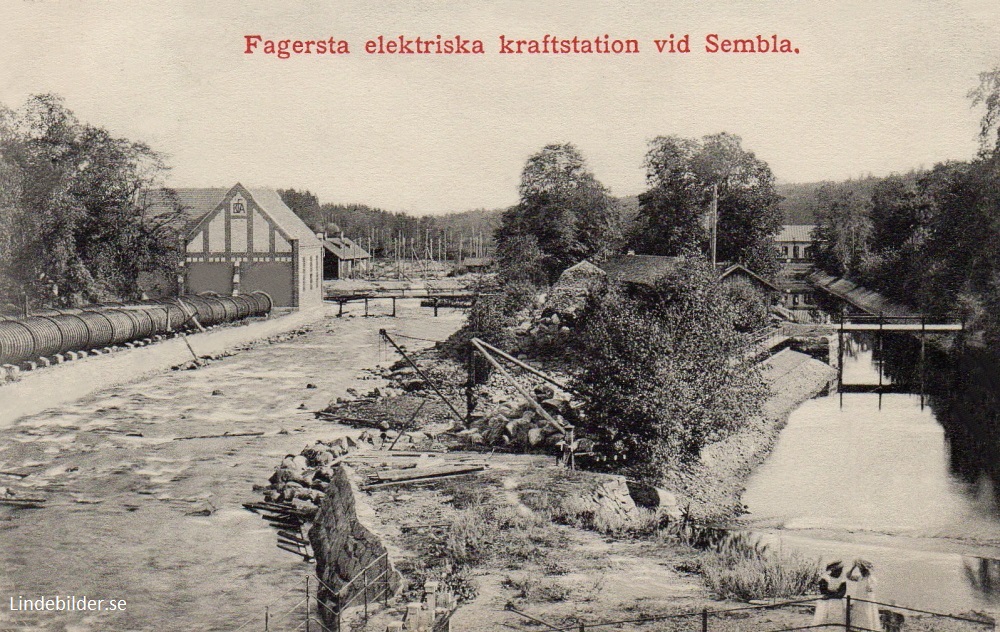 Fagersta, Elektriska Kraftstationen vid Sembla 1914
