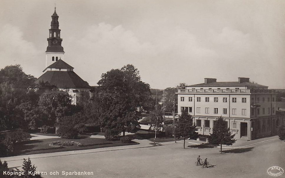 Köping, Kyrkan och Sparbanken 1933