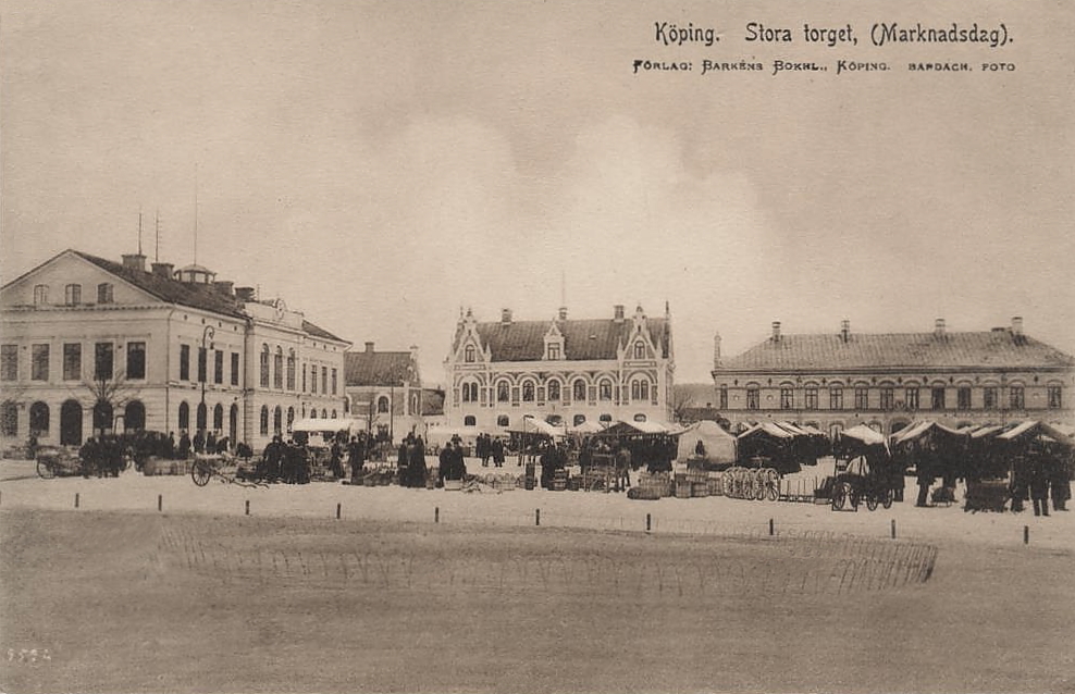 Köping Stora Torget, Marknadsdag 1931