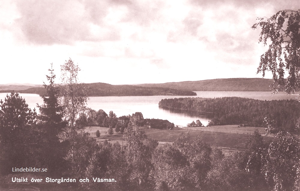 Utsikt över Storgården och Väsman 1946
