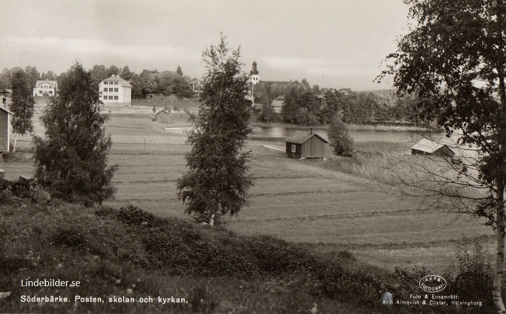 Smedjebacken, Söderbärke. Posten, Skolan och Kyrkan 1942