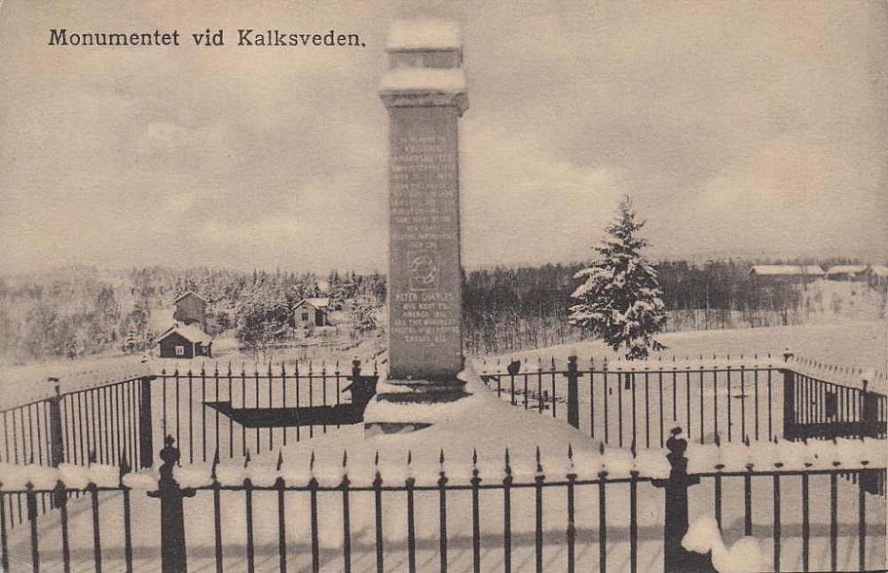 Smedjebacken, Monumentet vid Kalksveden 1912