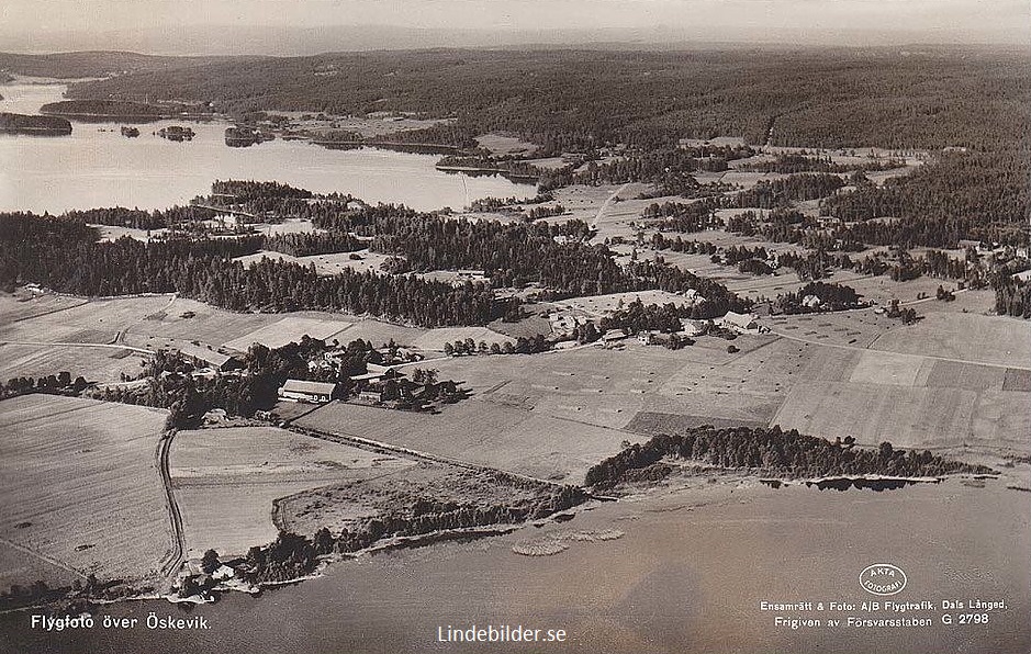 Flygfoto över Öskevik 1939