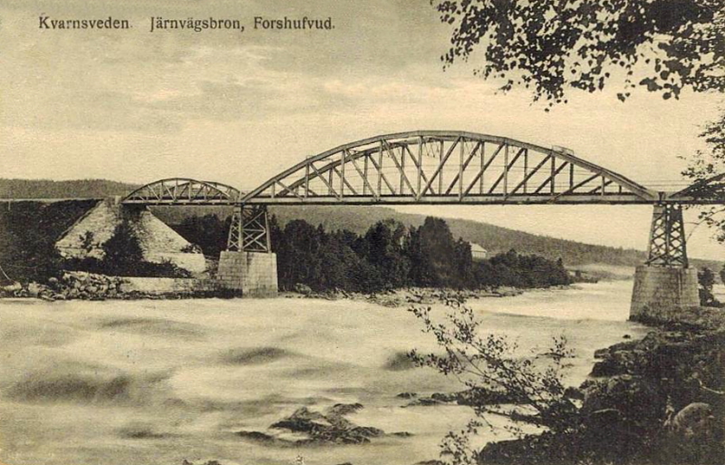 Borlänge, Kvarnsveden, Järnvägsbron, Forshufvud